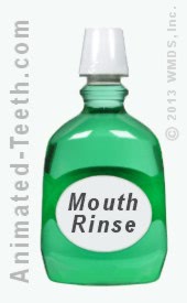 Picture of a bottle of mouthwash.