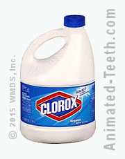 A picture of a bottle of household bleach.
