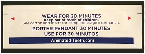 Most Crest Whitestrips are worn for 30 minutes.
